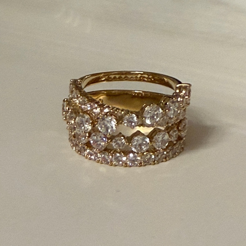 Nadri Matchpoint Crisscross CZ Ring size 8